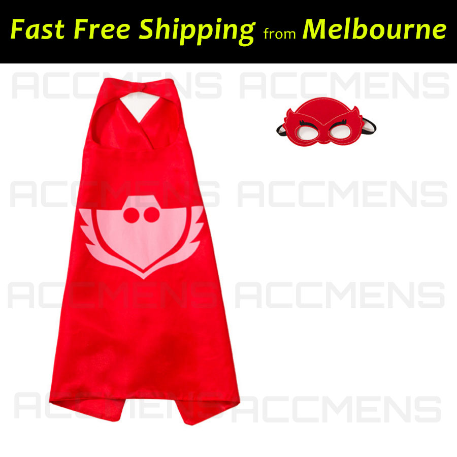 Kids PJ Masks Cape Set Superhero Costume Gekko Owlette Catboy Romeo Luna  Girl